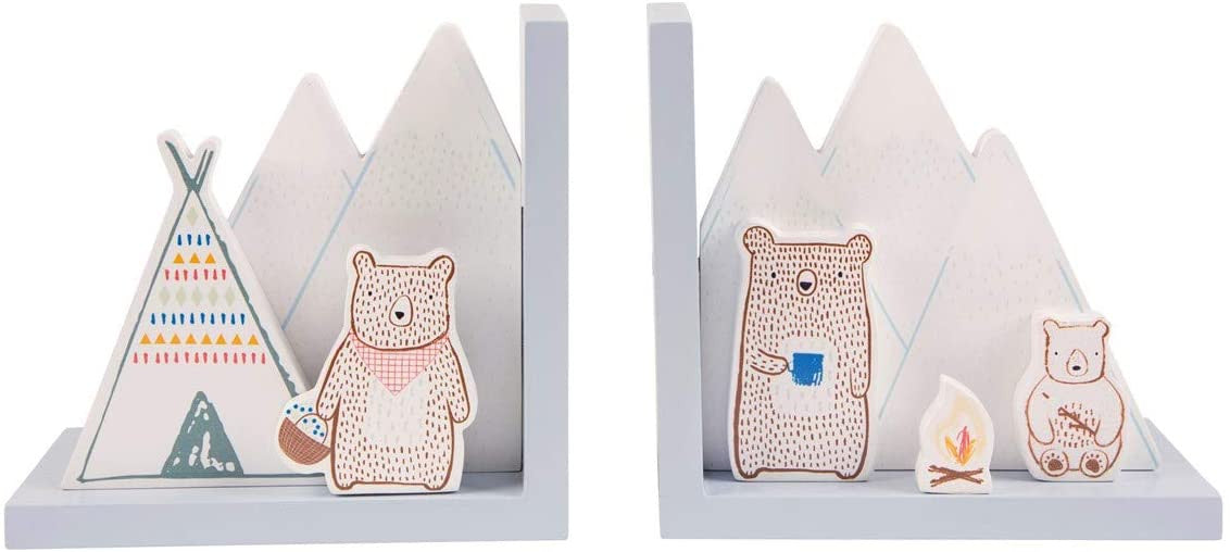 Camping With Bear Bookends