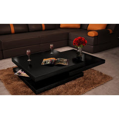 3 Layer Black Coffee Table