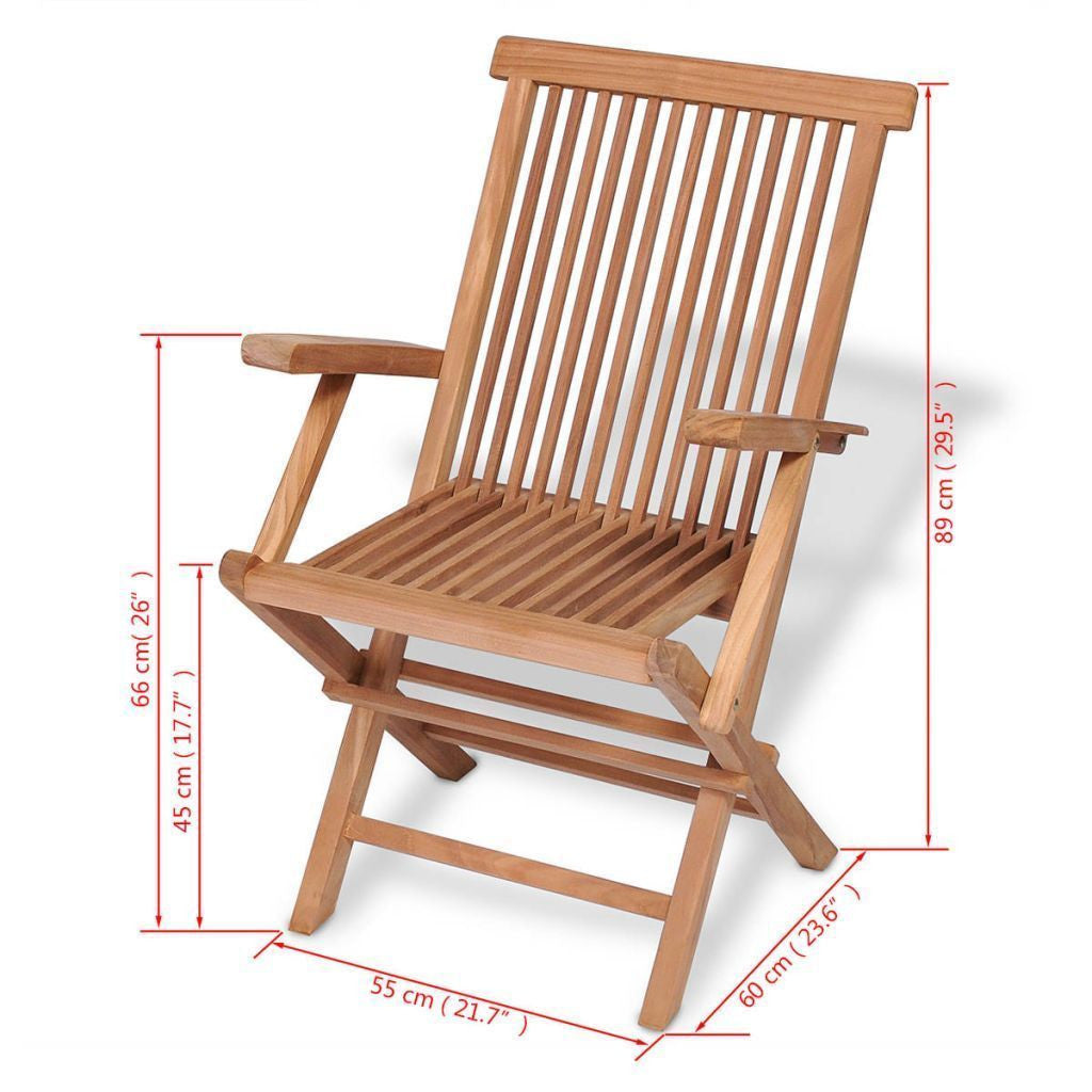 Teak Outdoor Dining Set - 5 Pieces