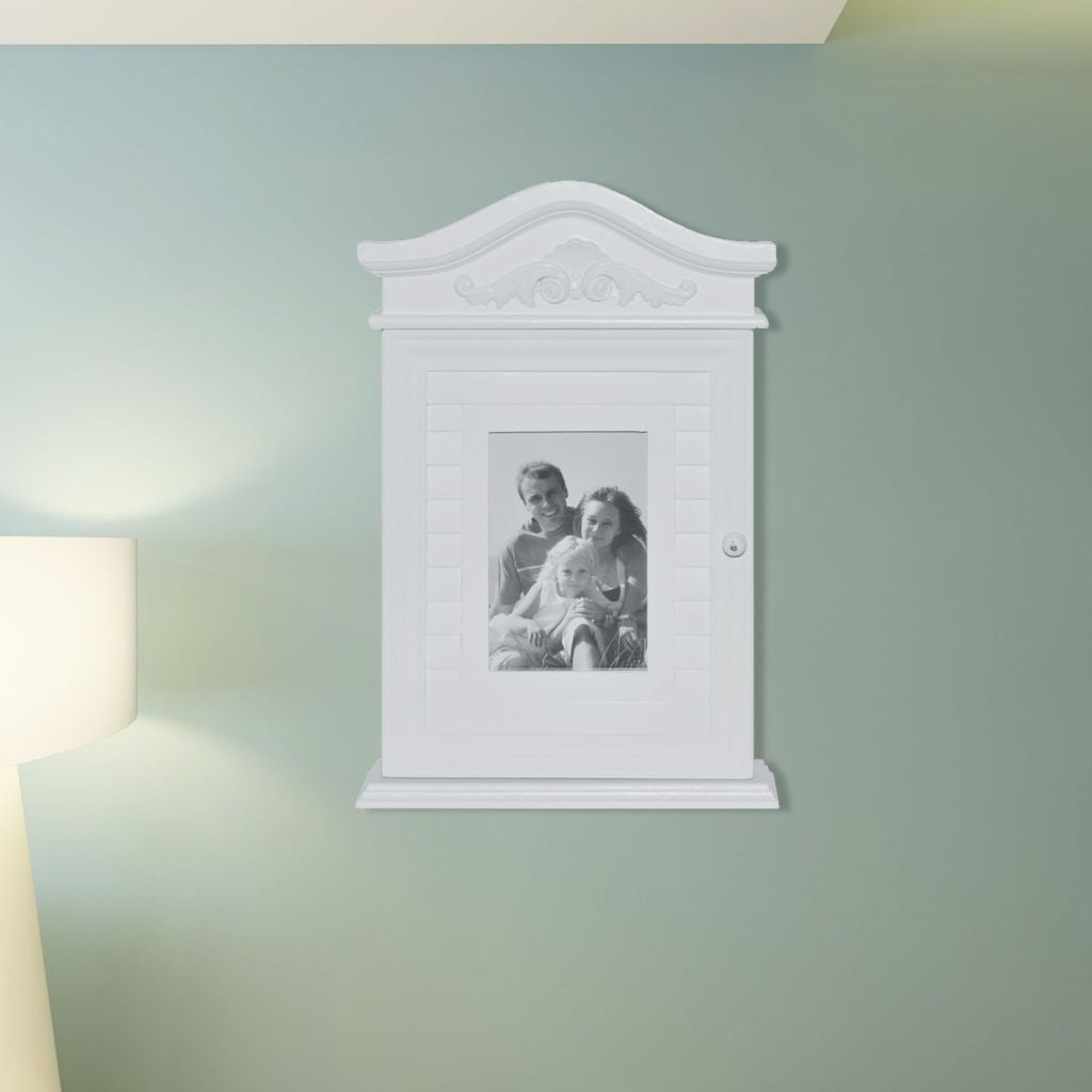 White Key Cabinet with Photo Frame