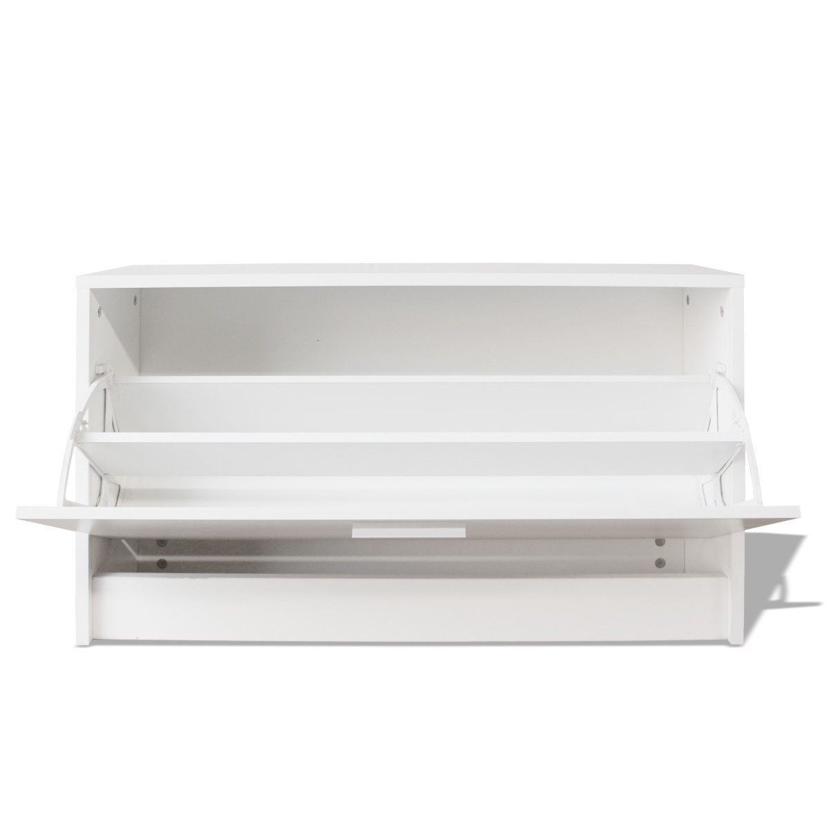 White or Oak Shoe Cabinet Organiser