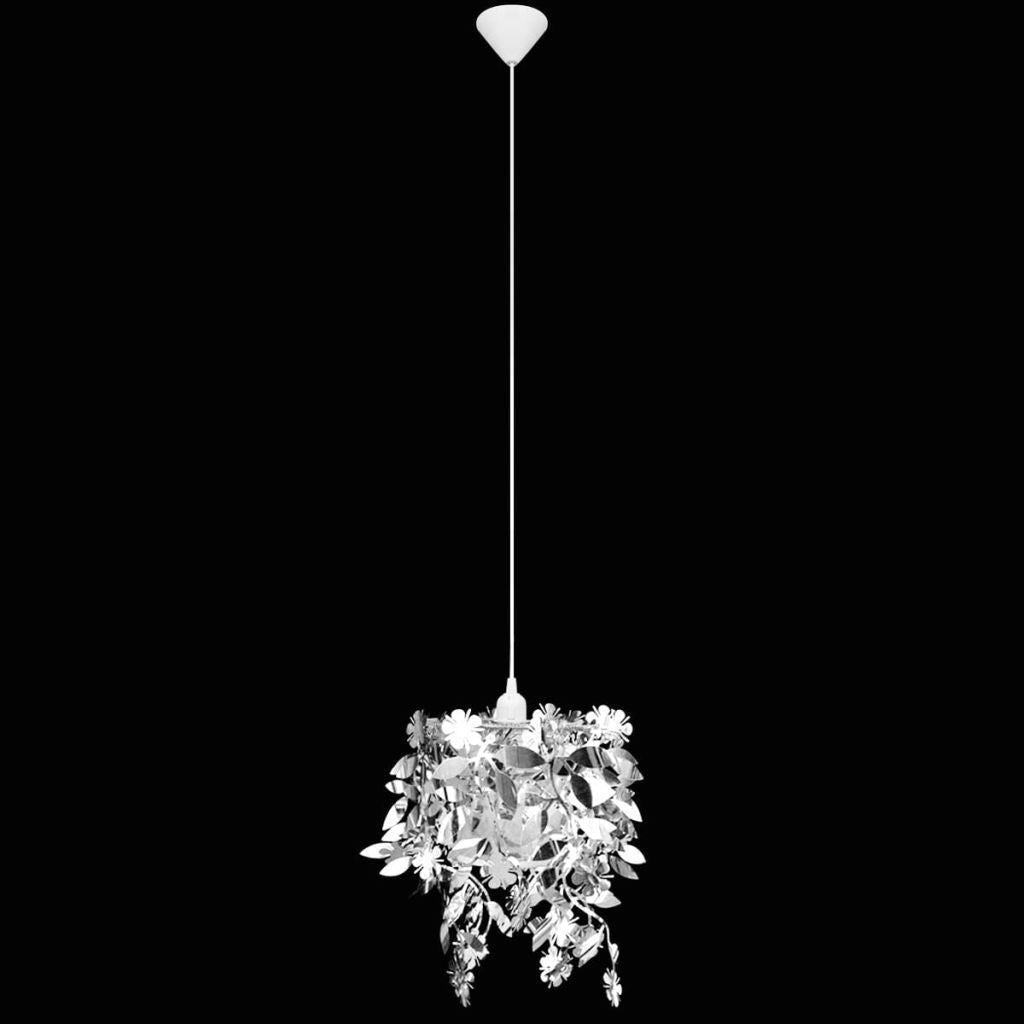 Silver Pendant Chandelier Leaves Lamp