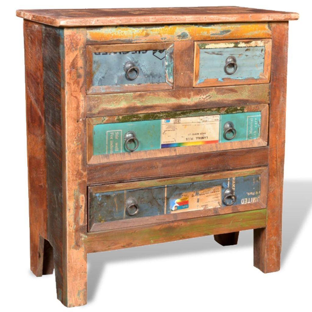Reclaimed Wood Cabinet with 4 Drawers