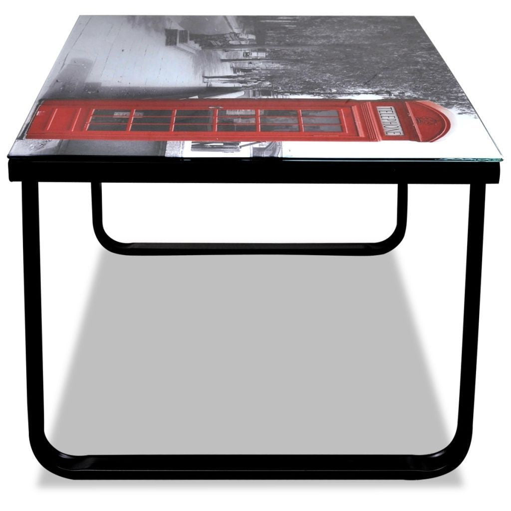London Inspired Glass Coffee Table