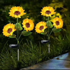 Solar Powered Sunflower Decorations