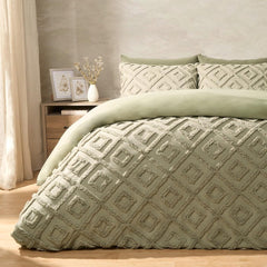 Textured Green Harvest Duvet Set